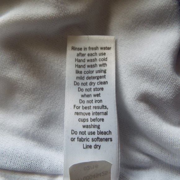 Athleta Navy Blue Auqualux Aztec Print Strappy Swim Tankini Top Size Small - Picture 6 of 7